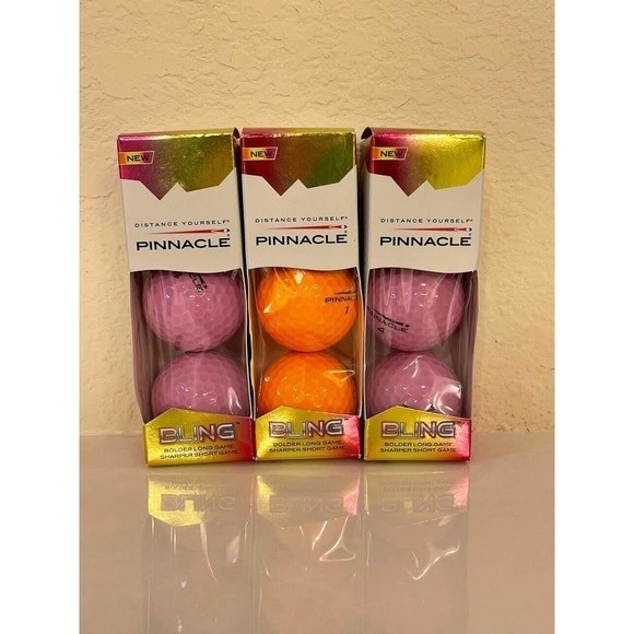Games Rare Nib 3 Packs Of 3 Pinnacle Bling Golf Balls Poshmark